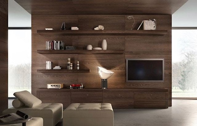 Pareti in legno per interni