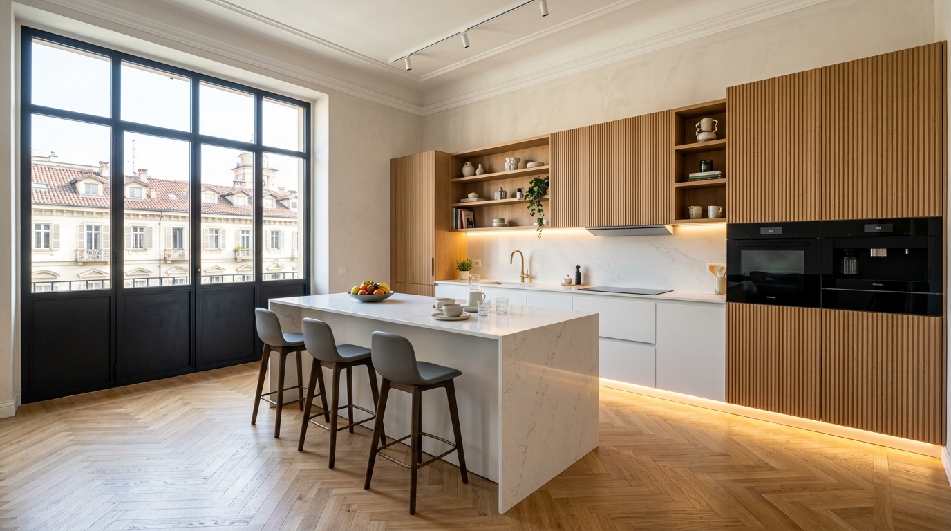 Ristrutturazione Cucina Torino: Impianti, Rivestimenti e Open Space