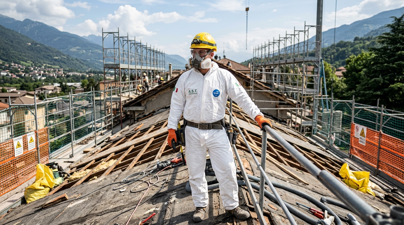 Smaltimento Amianto ed Eternit Torino: Bonifica Certificata ASL Torino - dettaglio cantiere 2