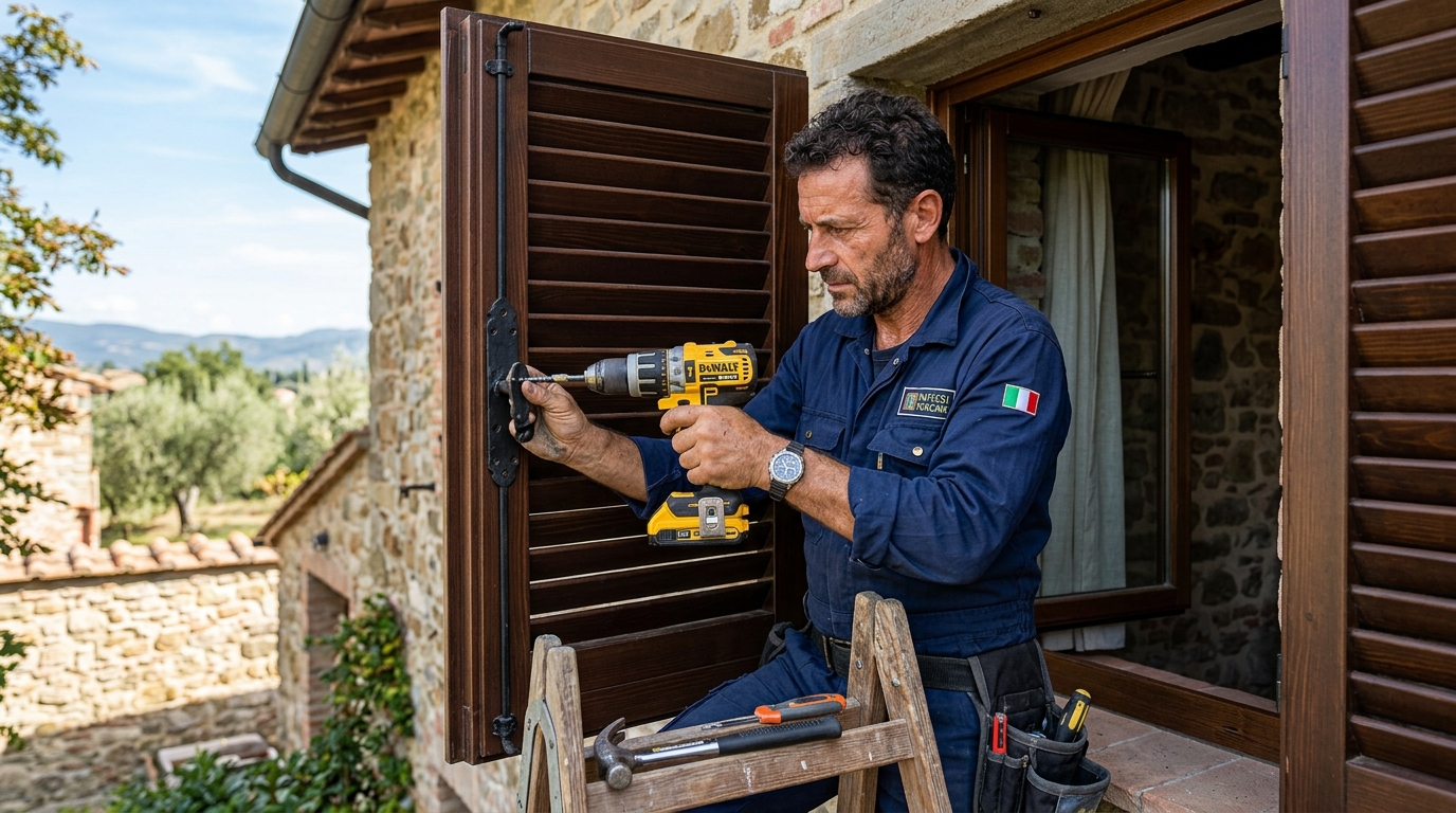 Persiane Torino: Installazione e Sostituzione in Alluminio, Legno e Blindate Torino - dettaglio cantiere 2